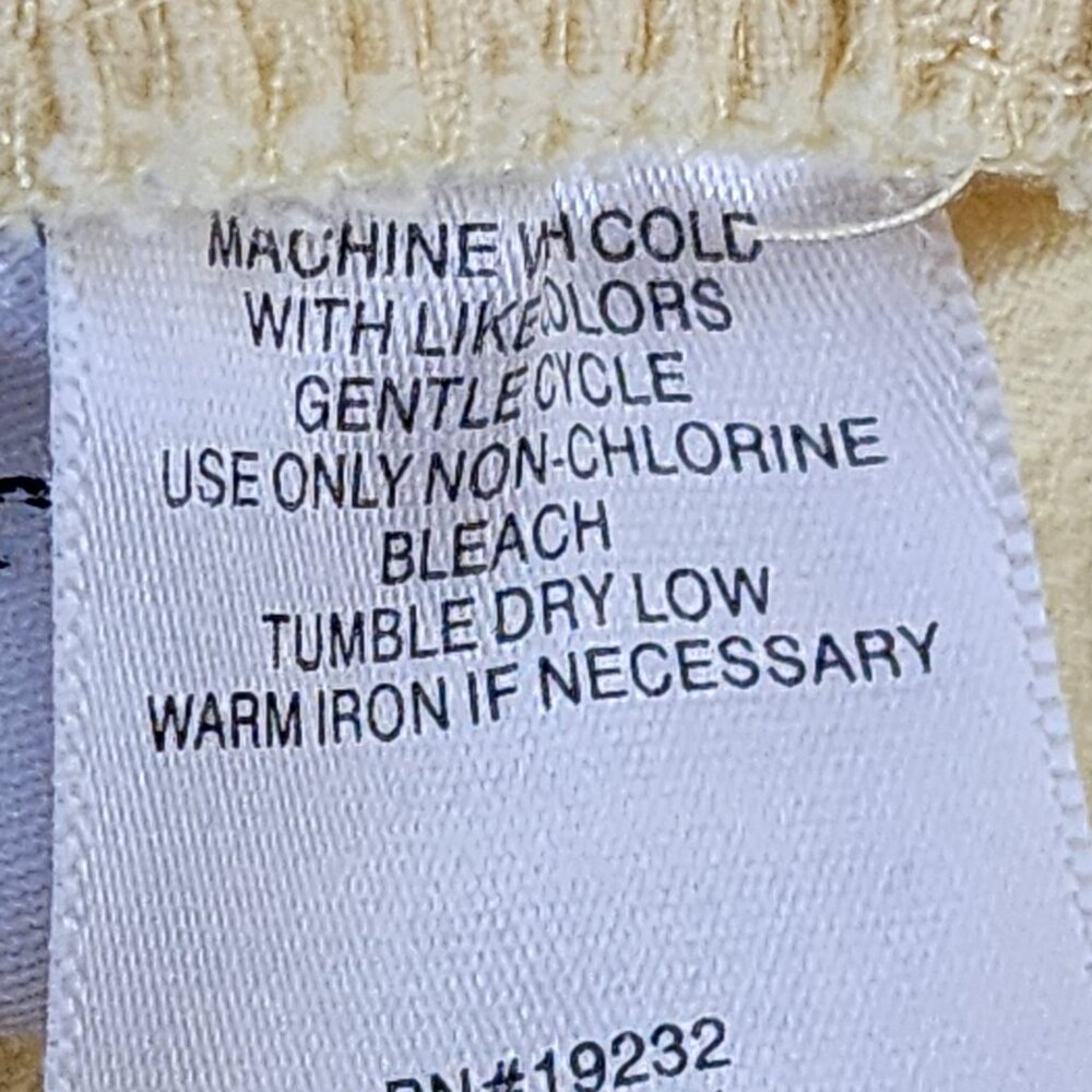 Alfred Dunner Yellow Umbrella Drink Embroidery Cotton Elastic Waist Pant Size 16 - Picture 16 of 16